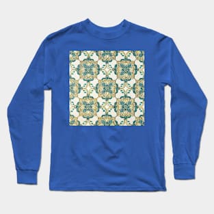 Floral Mosaic Tile Pattern - History Inspired Long Sleeve T-Shirt